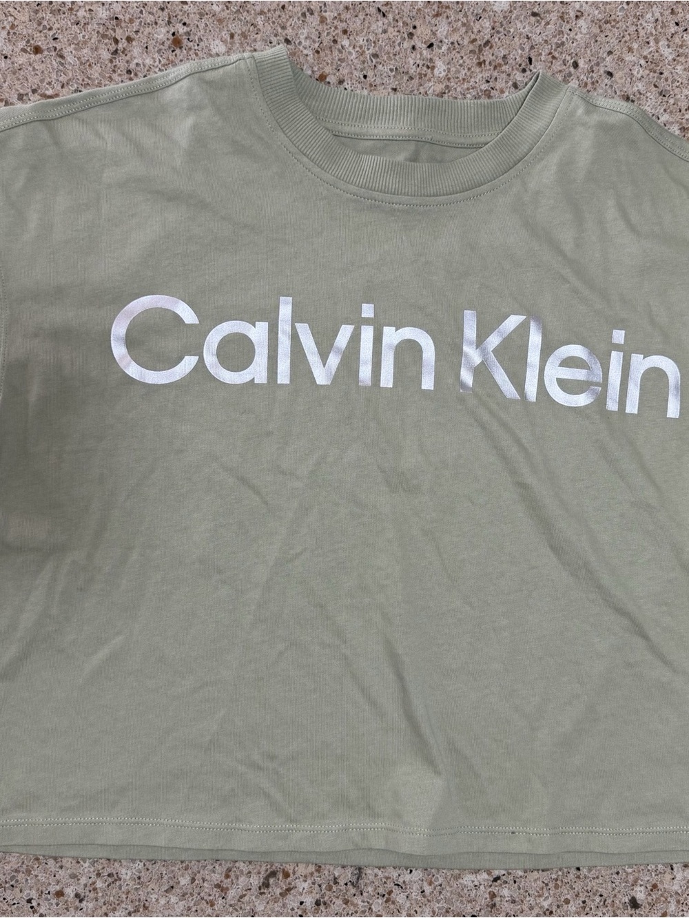Calvin Klein Light Sage Green Logo Tee